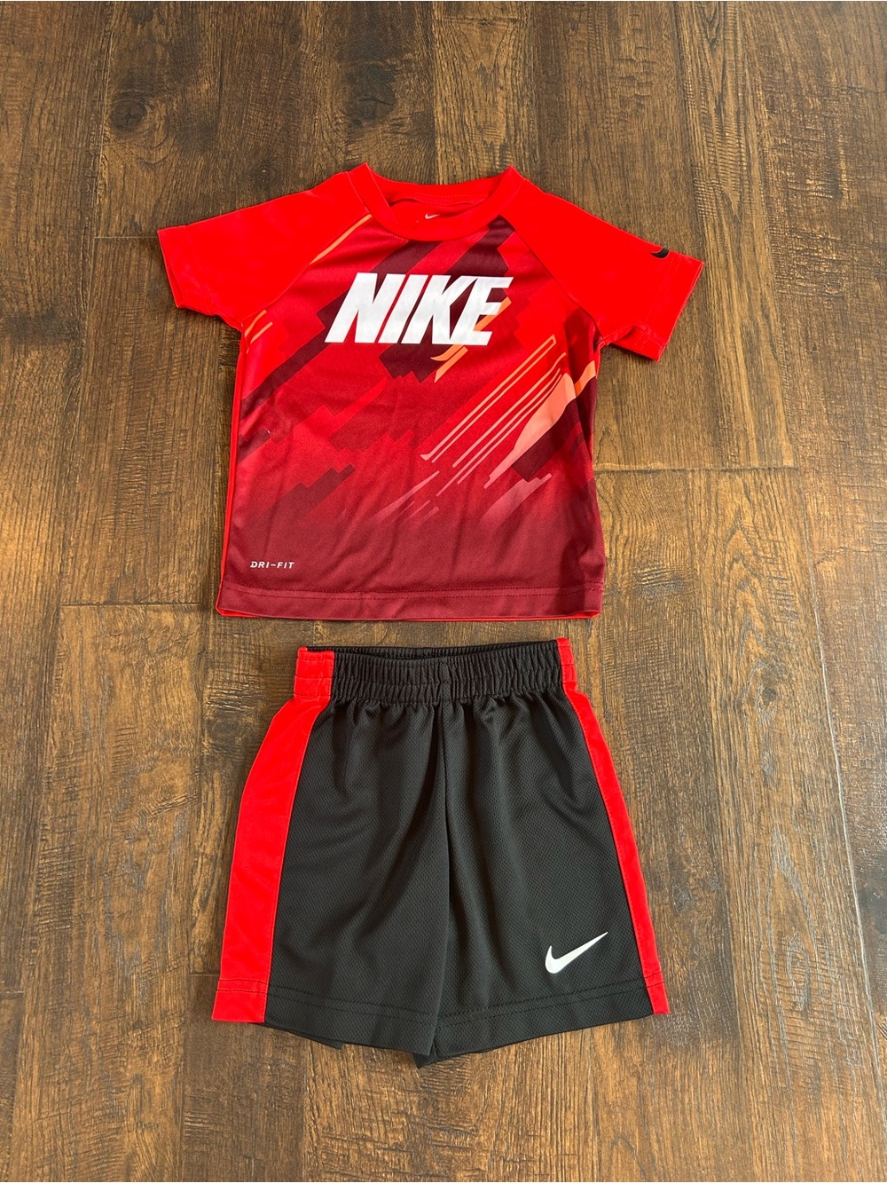 Nike Red and Black Boys' Athletic Matching Set